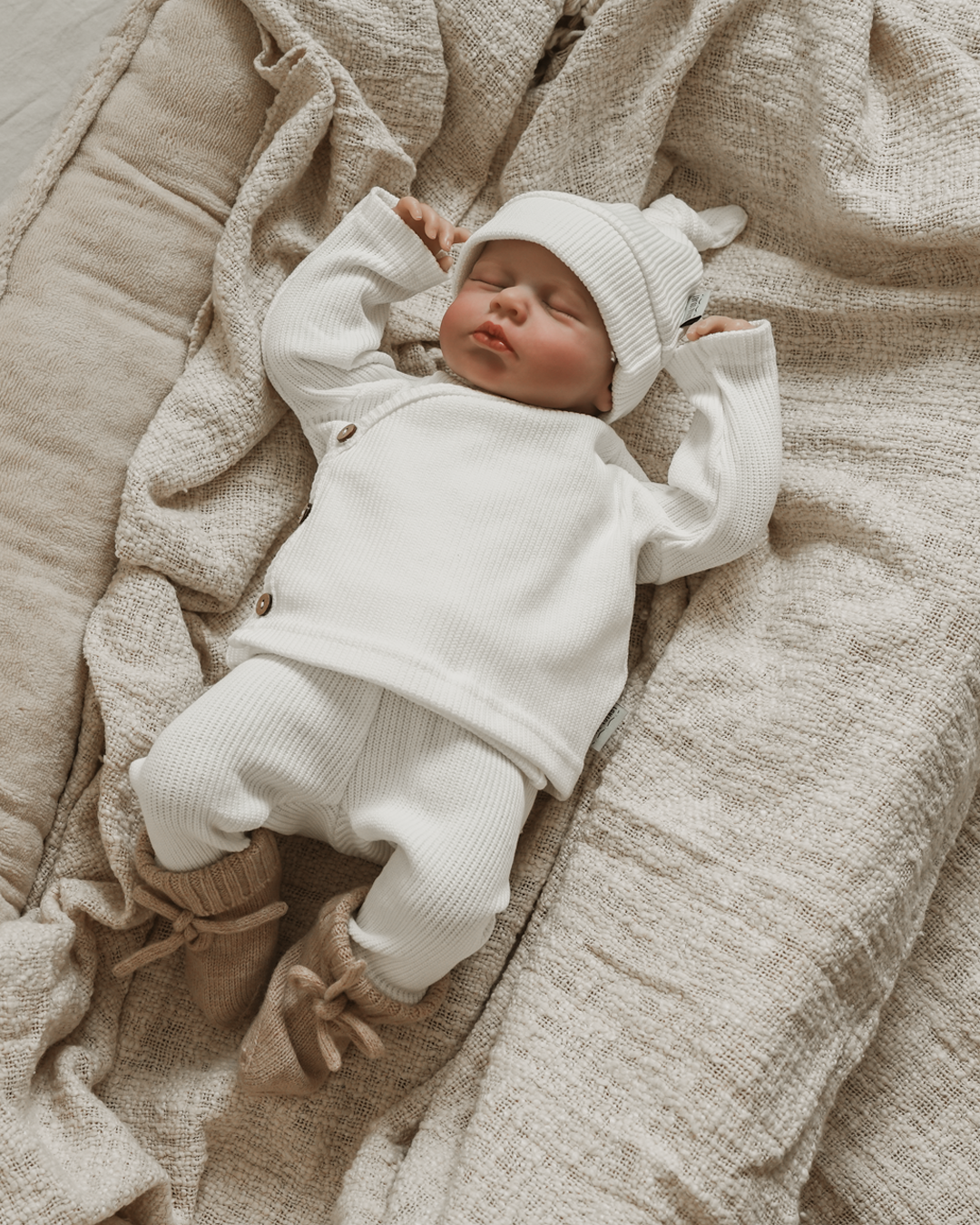 Overslagshirt Gebreid - Ecru