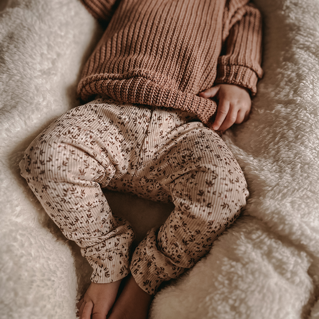 Legging Flowers Beige