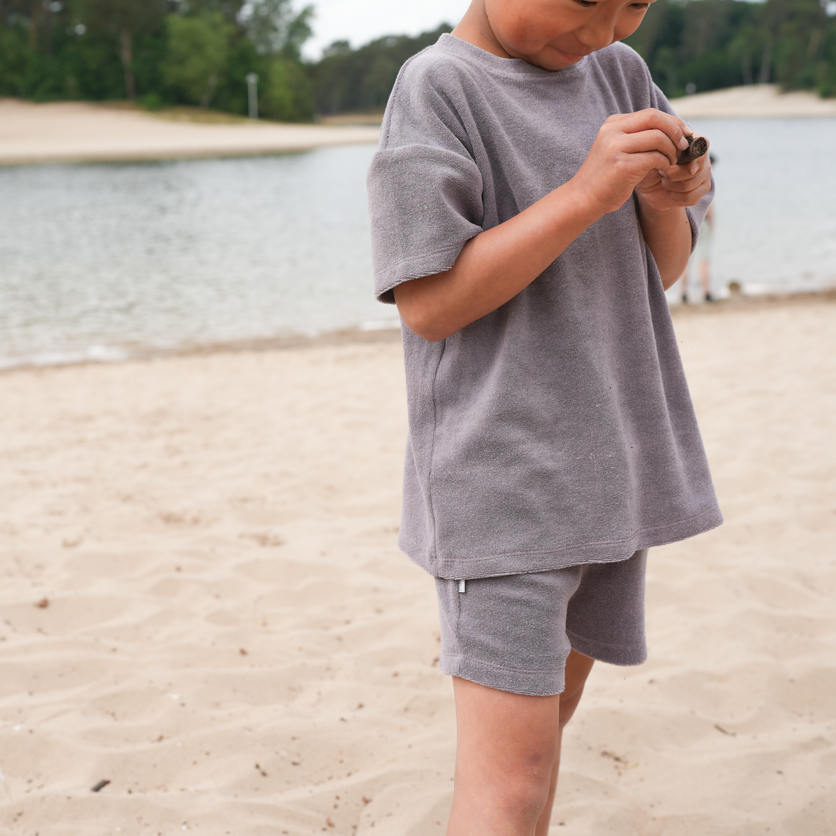Oversized Shirt Badstof - Old Purple