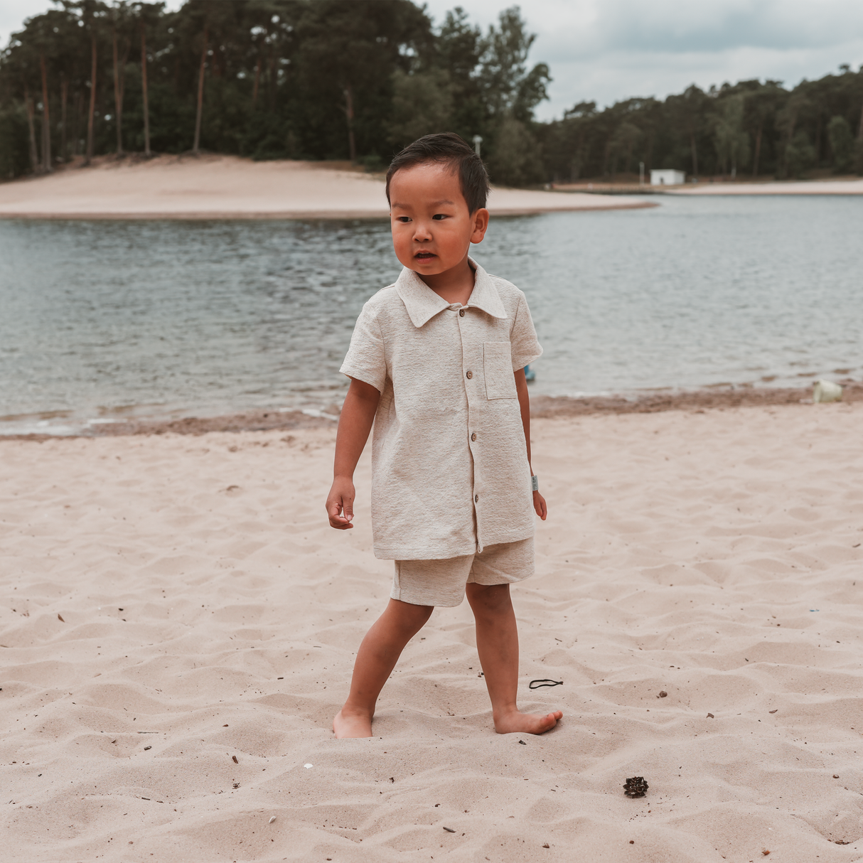 Blouse Shirt - Jacquard Linen