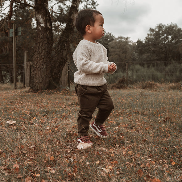 Broek Washed Corduroy - Dark Olive Green