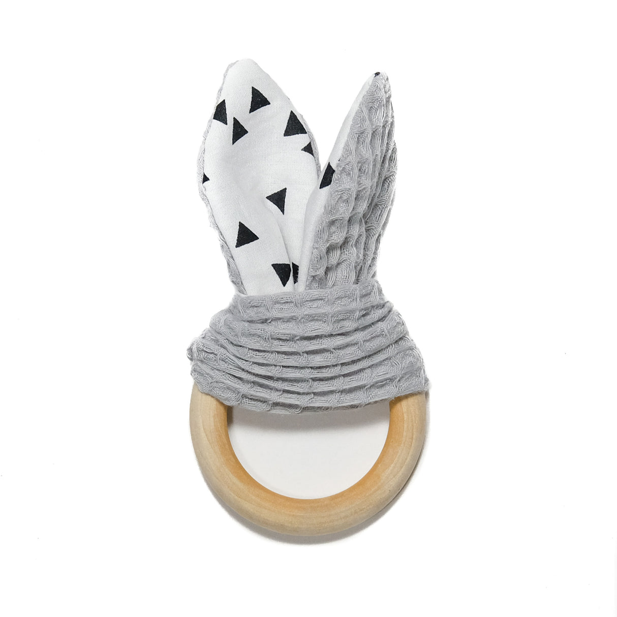 Houten Grijpring Grijs Driehoek