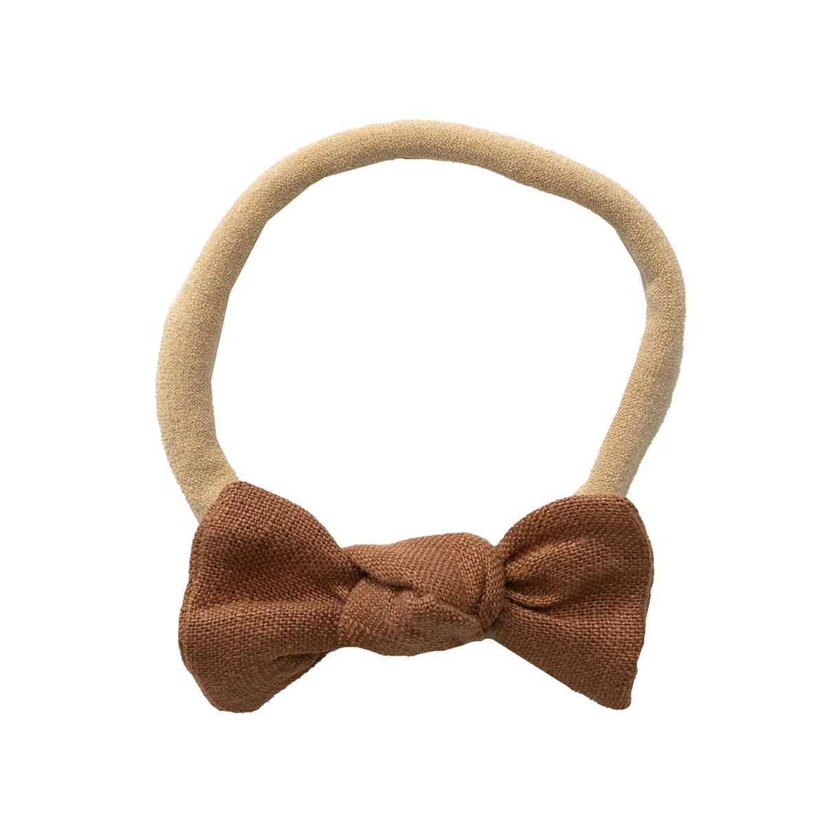 Haarband Strikje Linen - Cacao